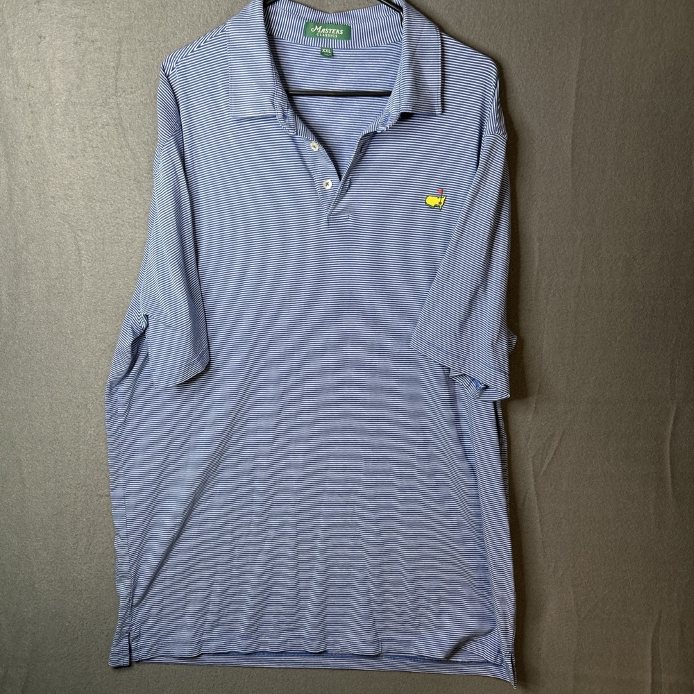 Masters Blue Striped Polo Shirt